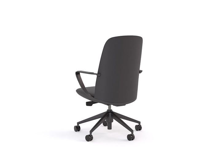 Knight's Aero Executive Genuine Leather Midback Chair, Unassembled KG_AEROMLB_KD
