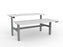 Knight's Agile Electric 2 Column Height Adjustable Shared Desk, Silver Frame, 1800mm x 800mm (Choice of Desktop Colours) White KG_AGE2DSD188S_W