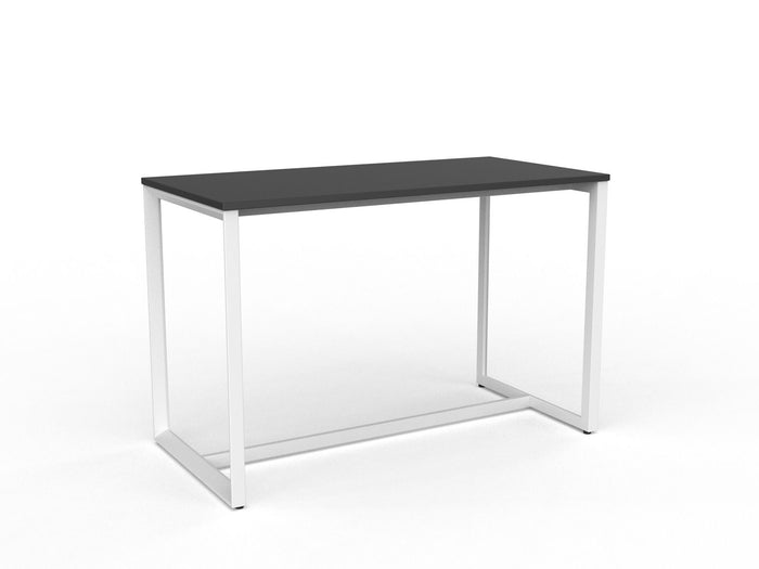 Knight's Anvil Bar Leaner Table 1600mm x 800mm - White Frame (Choice of Worktop Colours) Black KG_ANVBARL168_W_BL
