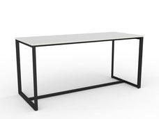 Knight's Anvil Bar Leaner Table 2200mm x 900mm - Black Frame (Choice of Worktop Colours) White KG_ANVBARL229_B_W