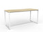Knight's Anvil Bar Leaner Table 2400mm x 900mm - White Frame (Choice of Worktop Colours) Atlantic Oak KG_ANVBARL249_W_AO