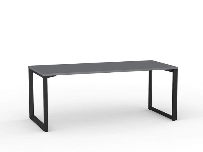 Knight's Anvil Desk 1800mm x 800mm - Black Frame (Choice of Worktop Colours) Silver KG_ANVD18B_S