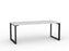 Knight's Anvil Desk 1800mm x 800mm - Black Frame (Choice of Worktop Colours) White KG_ANVD18B_W