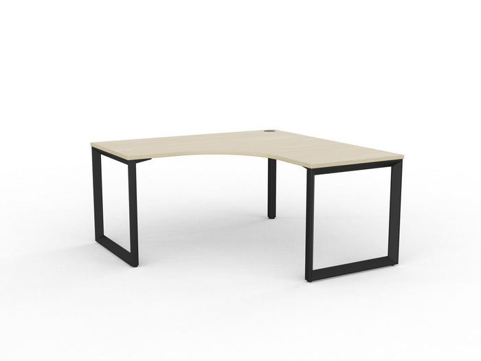 Knight's Anvil Workstation 1500mm x 1500mm x 700mm - Black Frame (Choice of Worktop Colours) Nordic Maple KG_ANVW157B_NM