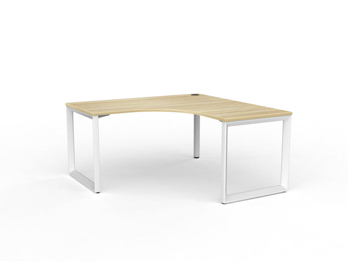 Knight's Anvil Workstation 1500mm x 1500mm x 700mm - White Frame (Choice of Worktop Colours) Atlantic Oak KG_ANVW157_AO