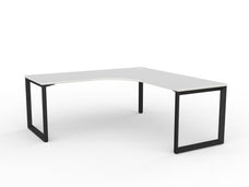 Knight's Anvil Workstation 1800mm x 1800mm x 700mm - Black Frame (Choice of Worktop Colours) White KG_ANVW187B_W