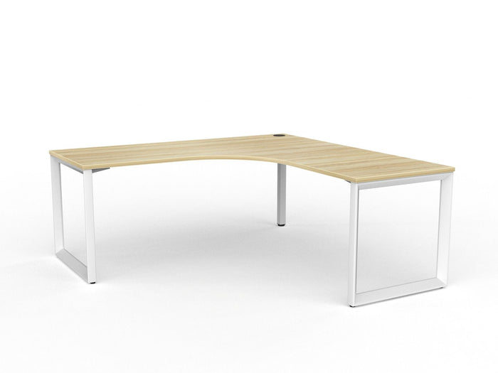Knight's Anvil Workstation 1800mm x 1800mm x 700mm - White Frame (Choice of Worktop Colours) Atlantic Oak KG_ANVW187_AO