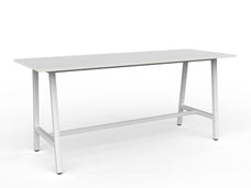 Knight's Cubit Bar Leaner Table 2400mm x 900mm - White Frame (Choice of Worktop Colours) White KG_NCBBARL249_W_W