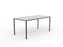 Knight's Cubit Canteen Table 1600mm x 800mm - White / Black KG_CBCT168W