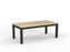 Knight's Cubit Coffee Table 1200mm x 600mm - Black Frame (Choice of Worktop Colours) Atlantic Oak KG_NCBCFT12_B_AO