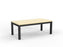Knight's Cubit Coffee Table 1200mm x 600mm - Black Frame (Choice of Worktop Colours) Nordic Maple KG_NCBCFT12_B_NM