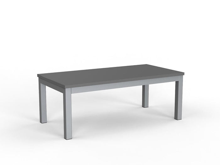 Knight's Cubit Coffee Table 1200mm x 600mm - Silver Frame (Choice of Worktop Colours) Silver KG_NCBCFT12_S