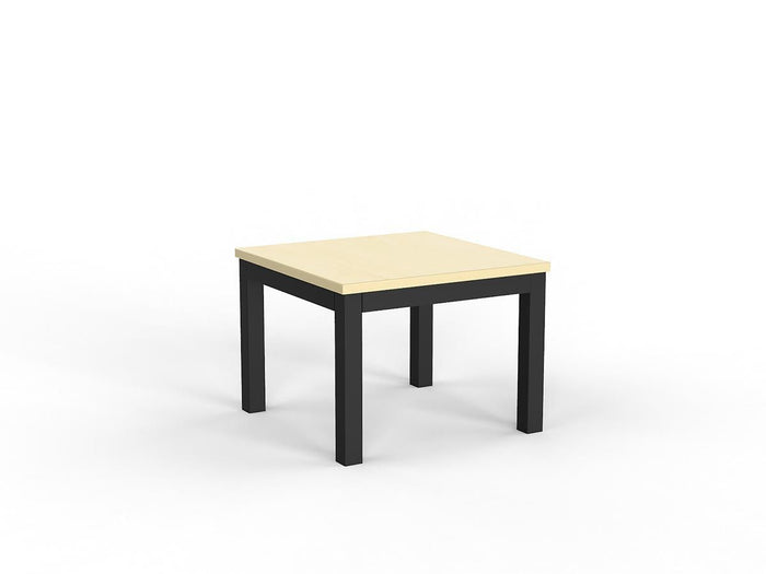 Knight's Cubit Coffee Table 600mm x 600mm - Black Frame (Choice of Worktop Colours) Nordic Maple KG_NCBCFT6_B_NM