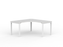 Knight's Cubit Corner Desk Workstation 1500mm x 1500mm x 700mm - White Frame (Choice of Worktop Colours) White KG_NCBW15_W_W
