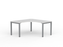 Knight's Cubit Corner Desk Workstation 1800mm x 1800mm x 700mm - Silver Frame (Choice of Worktop Colours) White KG_NCBW187_W