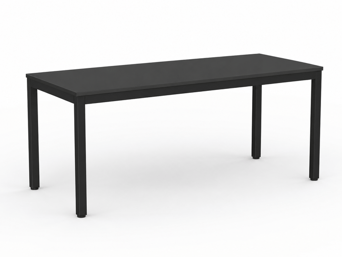 Knight's Cubit Desk 1800mm x 800mm, Black Frame (Choice of Worktop Colours) Black KG_NCBD18_B_BL