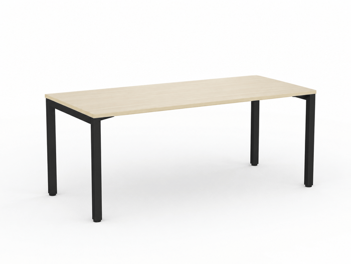 Knight's Cubit Desk 1800mm x 800mm, Black Frame (Choice of Worktop Colours) Nordic Maple KG_NCBD18_B_NM