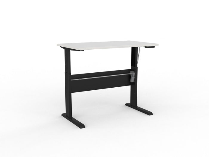Knight's Cubit Highrise Height Adjustable Standing Desk, Black, 1200mm x 700mm, Electric