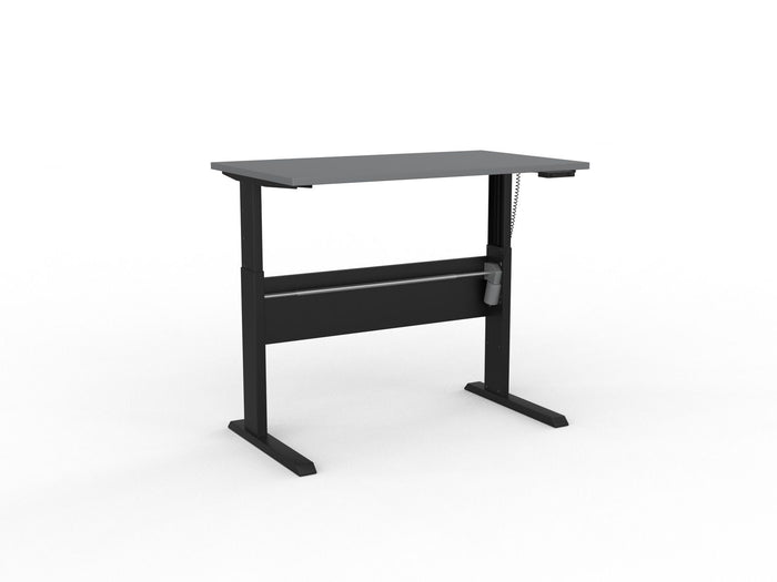 Knight's Cubit Highrise Height Adjustable Standing Desk, Black, 1200mm x 700mm, Electric