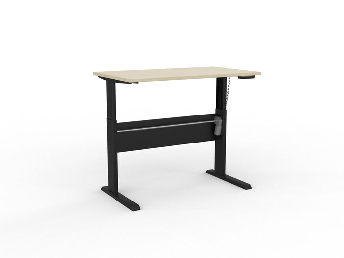 Knight's Cubit Highrise Height Adjustable Standing Desk, Black, 1200mm x 700mm, Electric