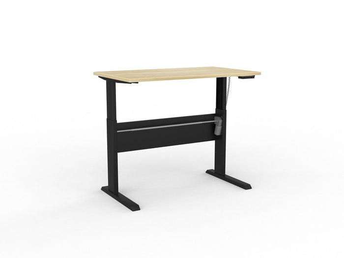Knight's Cubit Highrise Height Adjustable Standing Desk, Black, 1200mm x 700mm, Electric