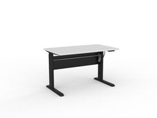 Knight's Cubit Highrise Height Adjustable Standing Desk, Black, 1200mm x 700mm, Electric White KG_CBHD12EL_B_W