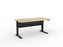 Knight's Cubit Highrise Height Adjustable Standing Desk, Black, 1500mm x 800mm, Electric Atlantic Oak KG_CBHD15EL_B_AO
