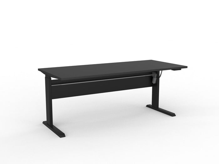 Knight's Cubit Highrise Height Adjustable Standing Desk, Black, 1800mm x 800mm, Electric Black KG_CBHD18EL_B_BL