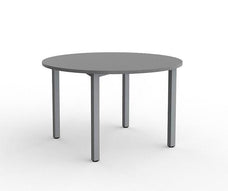 Knight's Cubit Meeting Table 1200mm Round - Silver Frame (Choice of Worktop Colours) Silver KG_NCBMT12_S