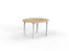 Knight's Cubit Meeting Table 1200mm Round - White Frame (Choice of Worktop Colours) Atlantic Oak KG_NCBMT12_W_AO