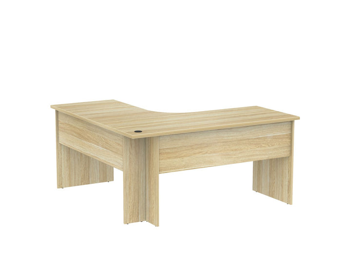 Knight's Cubit Slab End Workstation 1500mm x 1500mm x 600mm, Atlantic Oak KG_CBSLW156AO