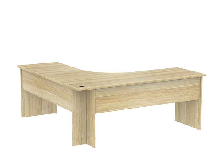 Knight's Cubit Slab End Workstation 1800mm x 1800mm x 600mm, Atlantic Oak KG_CBSLW186AO