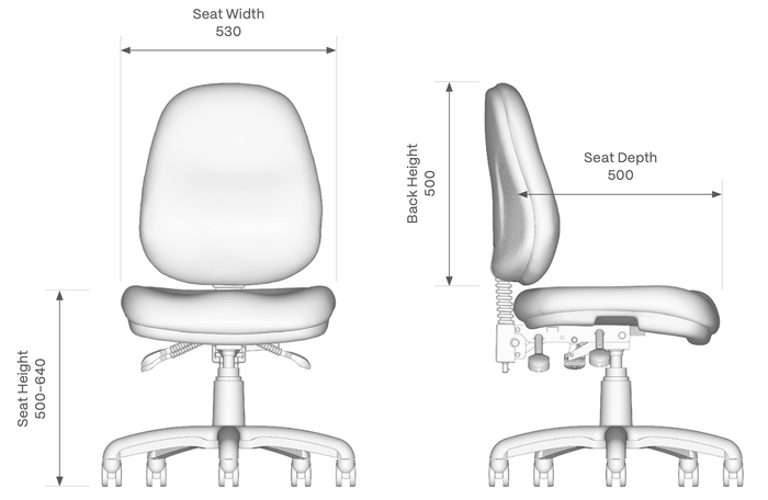 Knight's Evo Express Highback Ergonomic Office Chair, Black