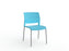 Knight's Game 4-Leg Conference Chair, Stacking, Silver Powder-coated Frame Aqua KG_GM4LSFR_A__ASS