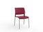 Knight's Game 4-Leg Conference Chair, Stacking, Silver Powder-coated Frame Red KG_GM4LSFR_R__ASS