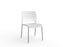 Knight's Game 4-Leg Conference Chair, Stacking, Silver Powder-coated Frame White KG_GM4LSFR_W__ASS