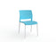 Knight's Game 4-Leg Conference Chair, Stacking, White Powder-coated Frame Aqua KG_GM4LWFR_A__ASS