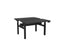 Knight's Haven 1200mm x 700mm Electric Height Adjustable Double Sided Desk, Black Powdercoat Frame, Radius Corners Top, Choice of Worktop Colours Black KG_HVE3DSD127RBBL