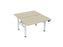 Knight's Haven 1200mm x 700mm Electric Height Adjustable Double Sided Desk, White Powdercoat Frame, Choice of Worktop Colours