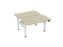 Knight's Haven 1200mm x 700mm Electric Height Adjustable Double Sided Desk, White Powdercoat Frame, Radius Corners Top, Choice of Worktop Colours