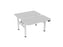 Knight's Haven 1200mm x 700mm Electric Height Adjustable Double Sided Desk, White Powdercoat Frame, Radius Corners Top, Choice of Worktop Colours