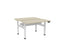 Knight's Haven 1200mm x 700mm Electric Height Adjustable Double Sided Desk, White Powdercoat Frame, Radius Corners Top, Choice of Worktop Colours Nordic Maple KG_HVE3DSD127RWNM