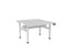 Knight's Haven 1200mm x 700mm Electric Height Adjustable Double Sided Desk, White Powdercoat Frame, Radius Corners Top, Choice of Worktop Colours White KG_HVE3DSD127RWW