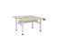 Knight's Haven 1200mm x 700mm Electric Height Adjustable Double Sided Desk, White Powdercoat Frame, Scallop Top, Choice of Worktop Colours Nordic Maple KG_HVE3DSD127SWNM