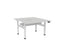Knight's Haven 1200mm x 700mm Electric Height Adjustable Double Sided Desk, White Powdercoat Frame, Scallop Top, Choice of Worktop Colours White KG_HVE3DSD127SWW