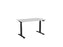 Knight's Haven 1200mm x 700mm Electric Height Adjustable Single Sided Desk, Black Powdercoat Frame, Choice of Worktop Colours White KG_HVE3SSD127BW