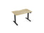 Knight's Haven 1200mm x 700mm Electric Height Adjustable Single Sided Desk, Black Powdercoat Frame, With Scallop Top, Choice of Worktop Colours