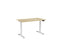Knight's Haven 1200mm x 700mm Electric Height Adjustable Single Sided Desk, White Powdercoat Frame, Choice of Worktop Colours Atlantic Oak KG_HVE3SSD127WAO