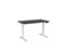 Knight's Haven 1200mm x 700mm Electric Height Adjustable Single Sided Desk, White Powdercoat Frame, Choice of Worktop Colours Black KG_HVE3SSD127WBL