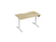 Knight's Haven 1200mm x 700mm Electric Height Adjustable Single Sided Desk, White Powdercoat Frame, With Scallop Top, Choice of Worktop Colours